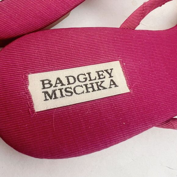 Badgely Mischka Isabel Sandal Pink Flip Flop Flower Women's Size 9 - Picture 3 of 7